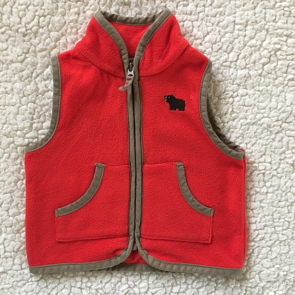Carter’s Boy Zip-up Fleece Vest Bear 3M